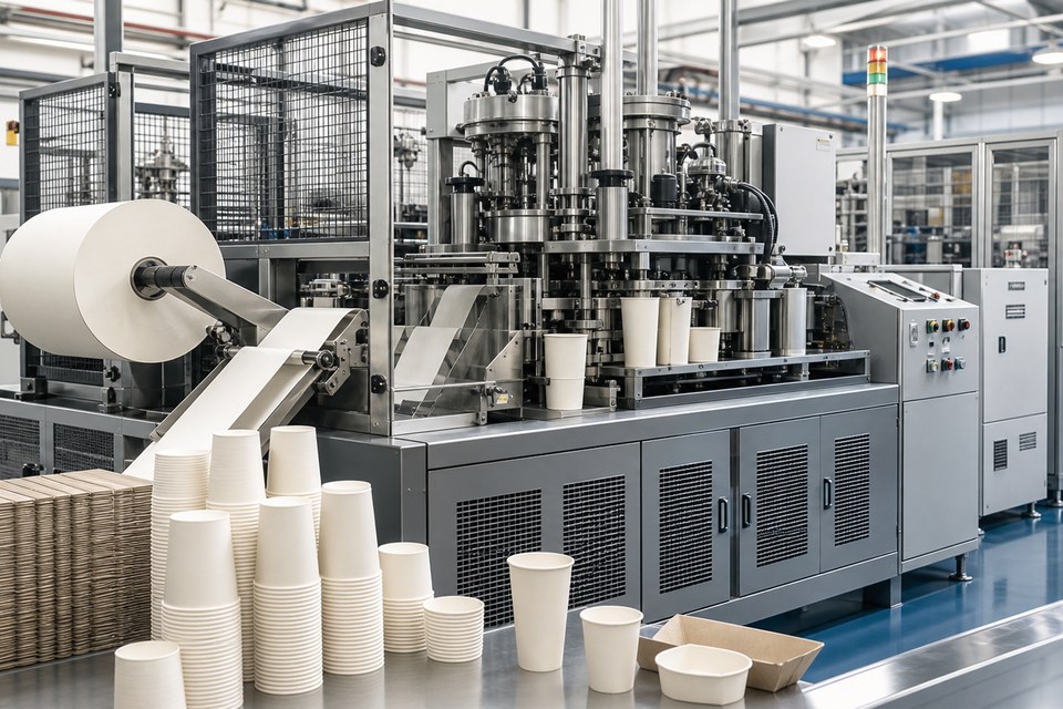 Paper cup and food-packaging equipment